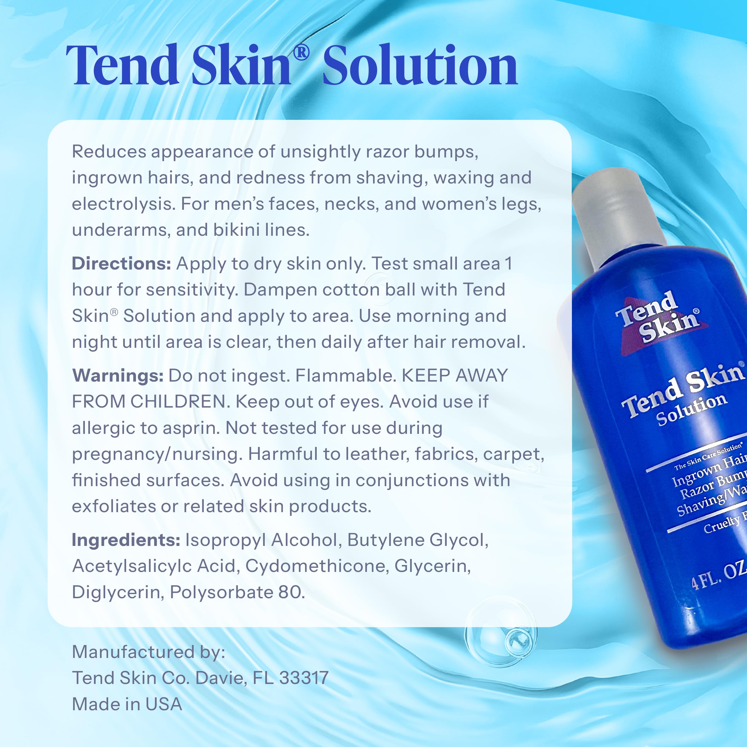 Tend Skin minimalist formula emphasizing purity and effective results.