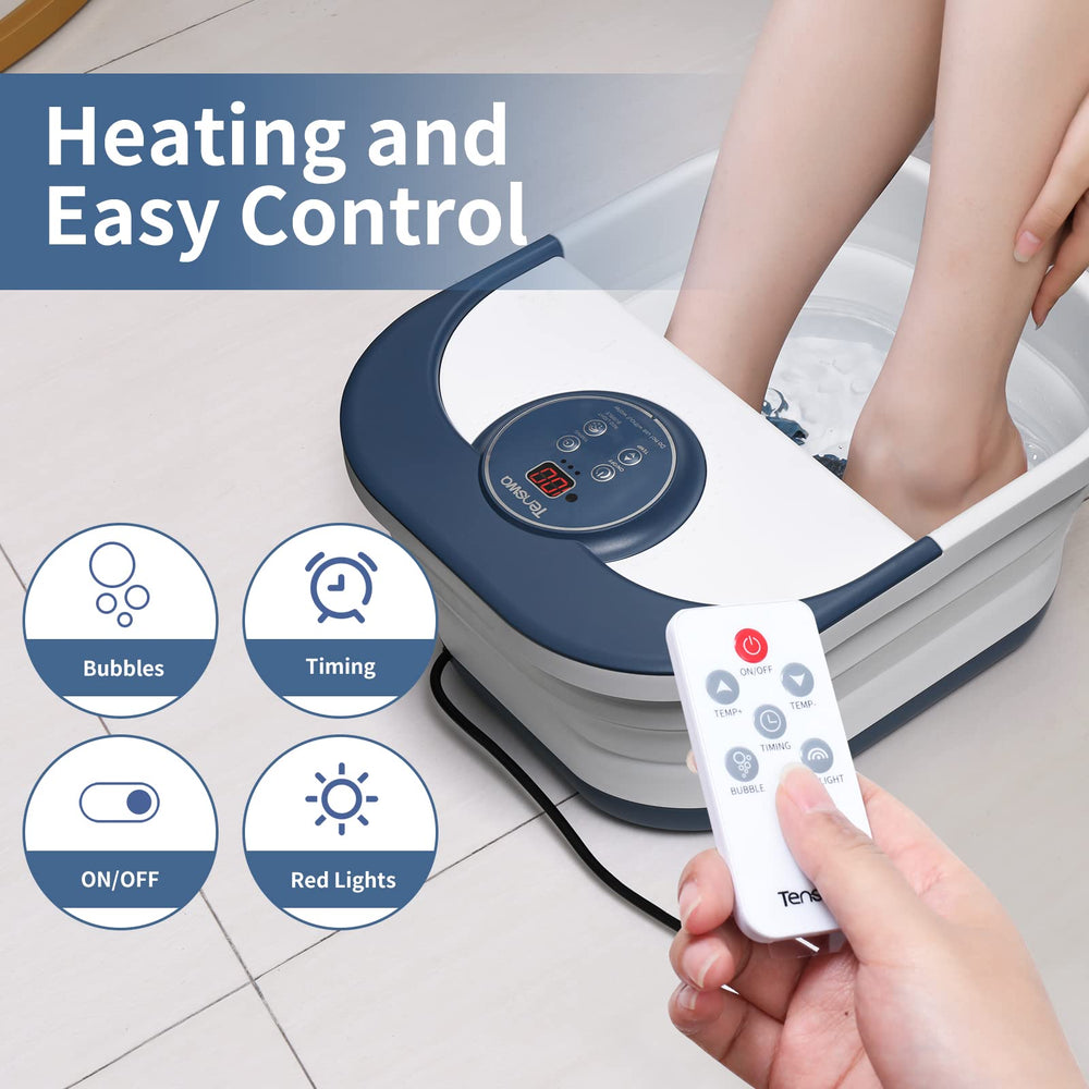 Tenswa oxygen bubble foot bath therapy highlighting soothing bubbles for foot relaxation.