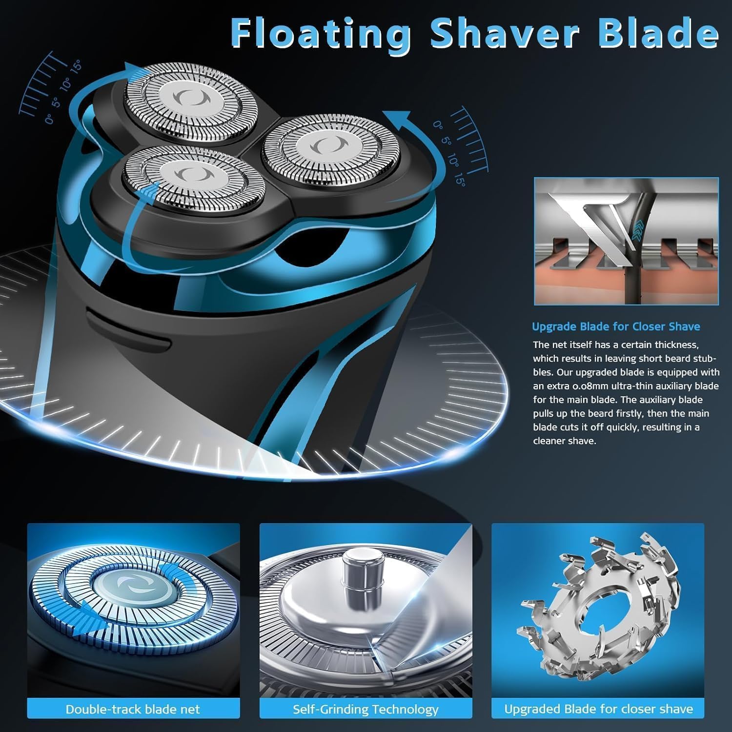 Teotopoa Snapbuy razor Pro IPX7 waterproof for wet or dry shaving.