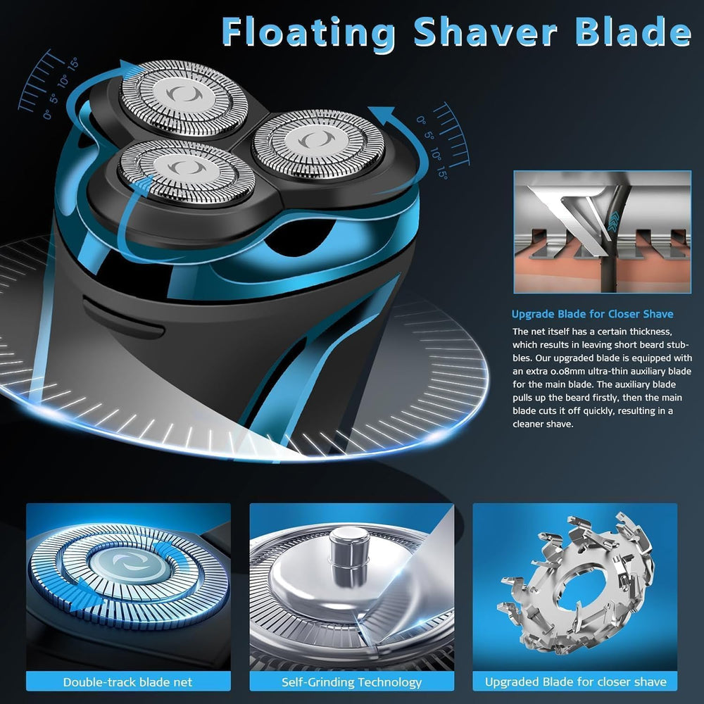 Teotopoa Snapbuy razor Pro IPX7 waterproof for wet or dry shaving.