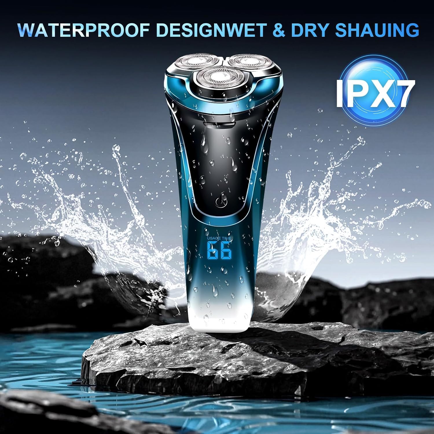 Teotopoa Snapbuy razor Pro supports wet and dry use in shower or sink.
