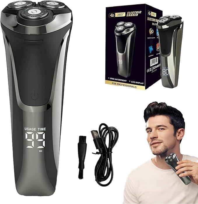 Teotopoa Snapbuy razor 4D floating head delivers a precise shave around contours.