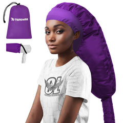 TEPENAR hair dryer bonnet with extra-large hood for comfortable long hair drying and even heat distribution.