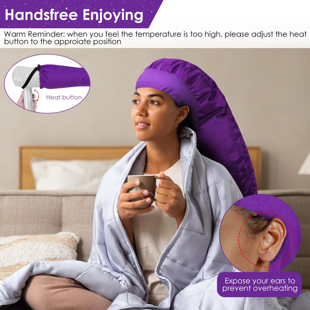 TEPENAR hair dryer bonnet travel bag makes on-the-go styling easy.