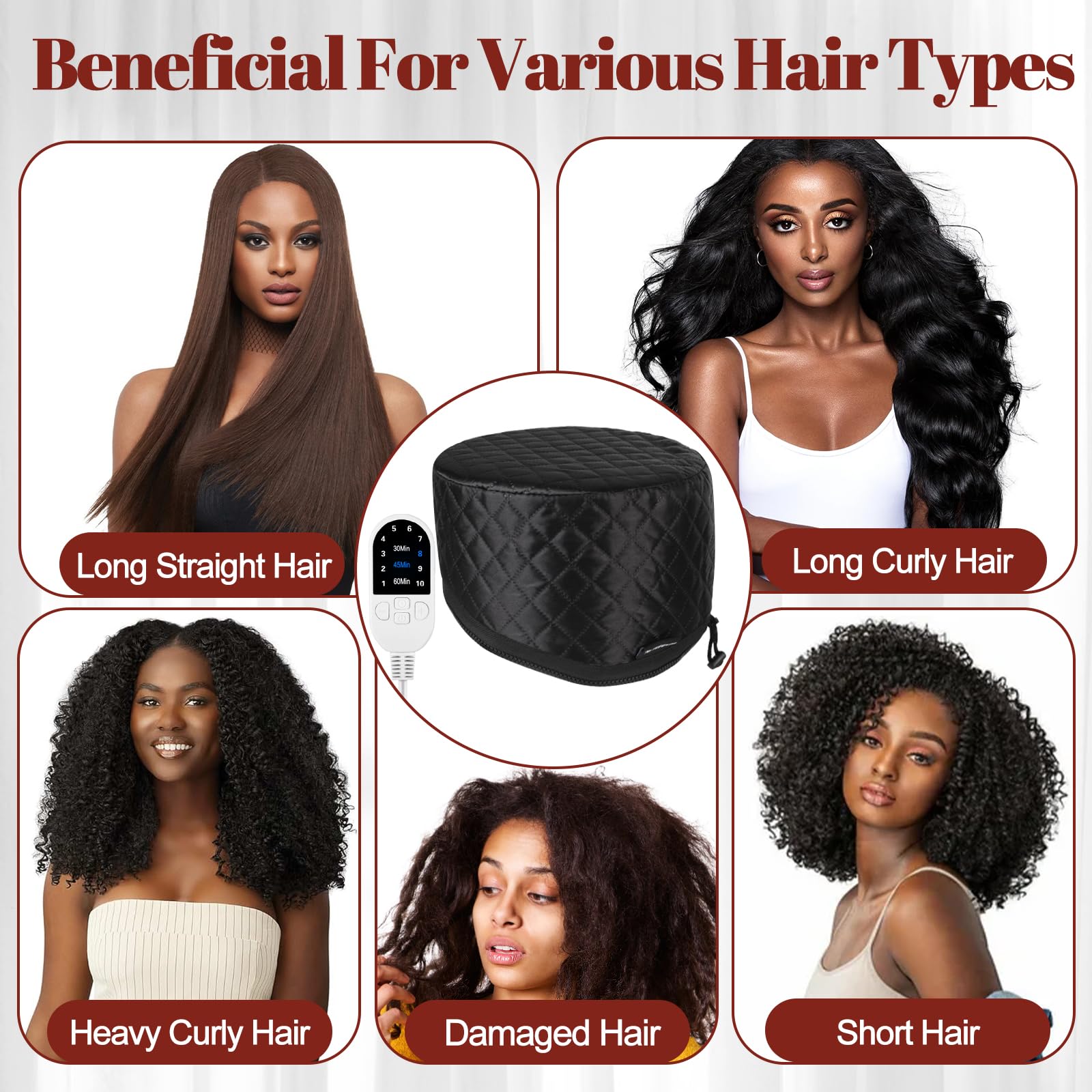 TEPENAR Hair Steamer cap portable design suitable for travel