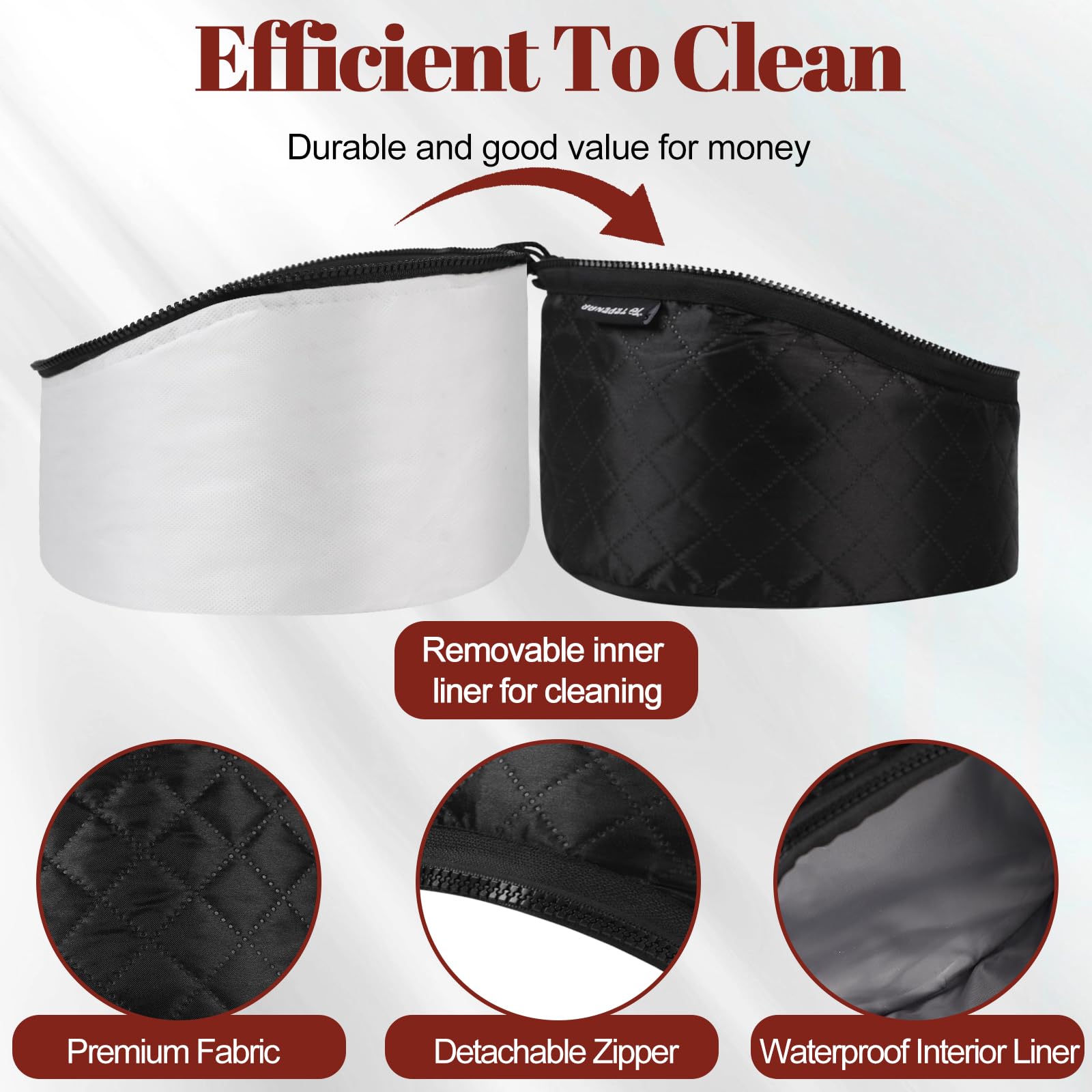TEPENAR Hair Steamer cap temperature settings up to 150F for customization