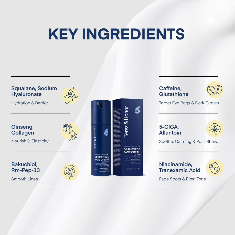 TEREZ & HONOR bakuchiol and natural extracts provide subtle anti-aging support.