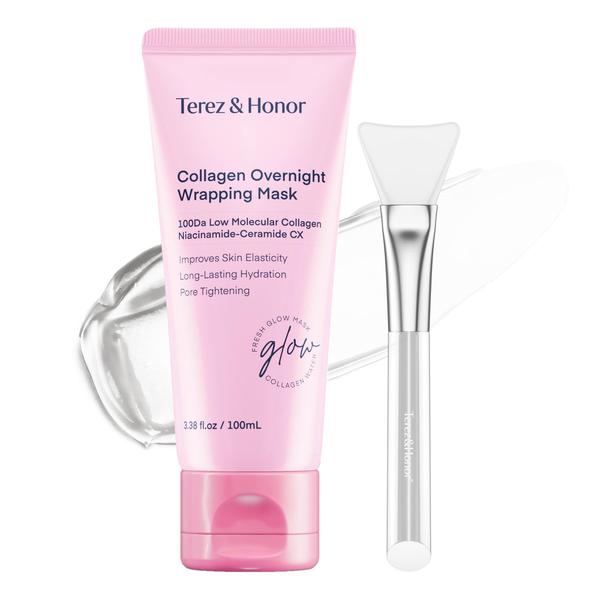 TEREZ & HONOR Collagen Night Wrap Mask application step for overnight elasticity and glow