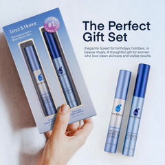 TEREZ & HONOR Duo Pack front view shows two serums for lashes and brows.