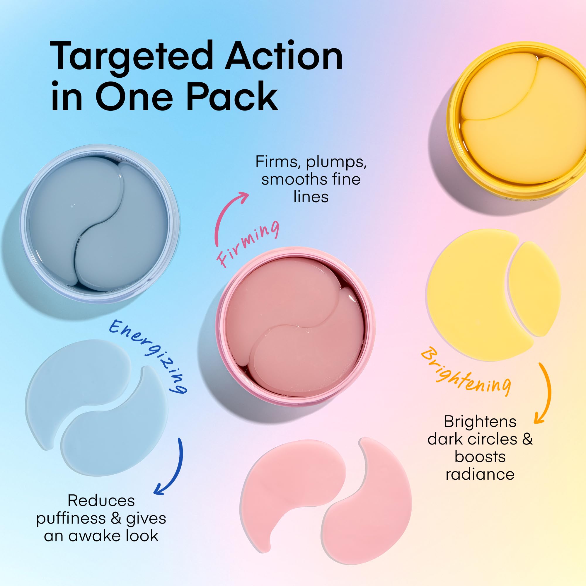 TEREZ & HONOR eye patches in travel case, ready for on-the-go under-eye refresh.
