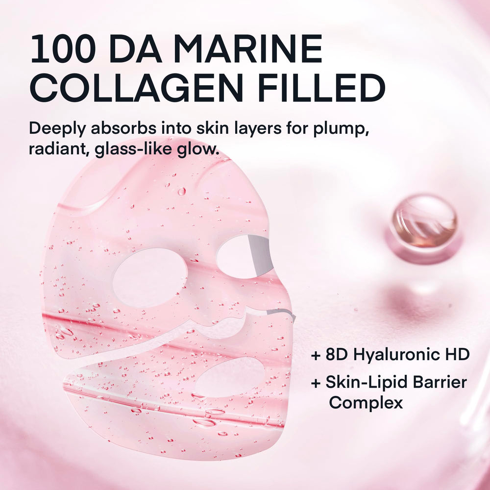 TEREZ & HONOR hydrogel mask sheets applied for conforming, cooling hydration.