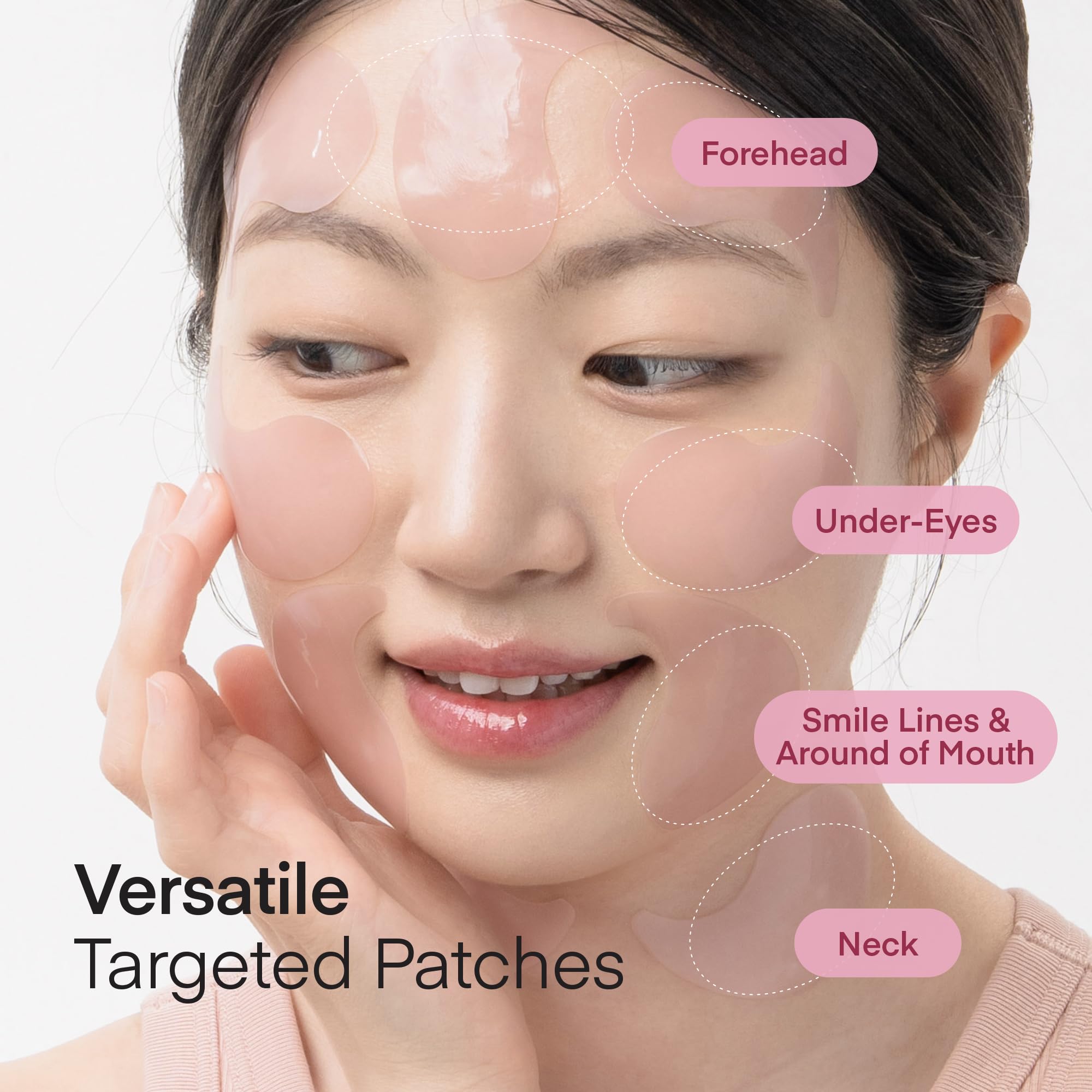TEREZ & HONOR patches with hydration droplets for plumping skin.