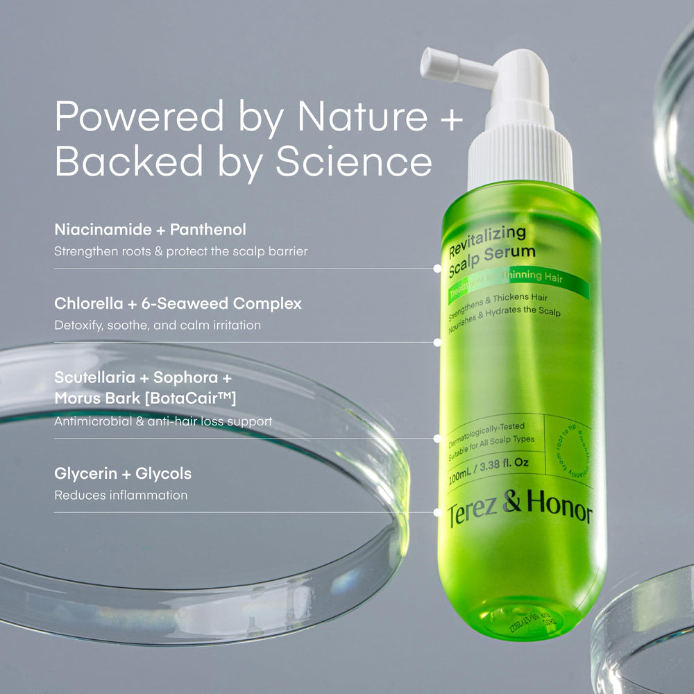 TEREZ & HONOR application on scalp demonstrates soothing, itch-relief potential