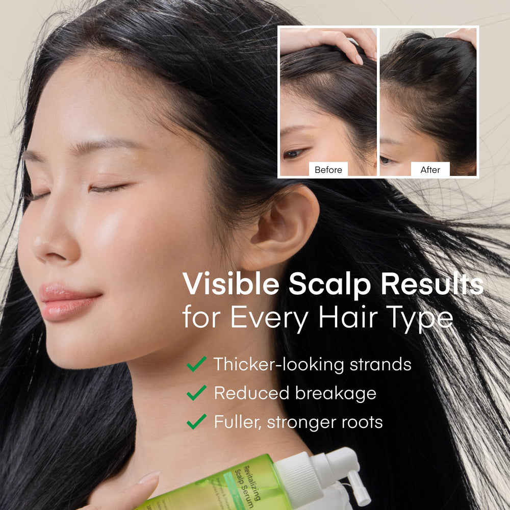 TEREZ & HONOR dandruff exfoliation shot spotlights gentle scalp renewal