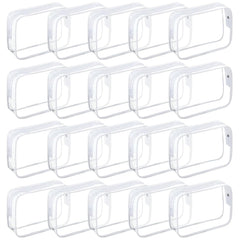 Tergy clear cosmetics bag with zipper open for quick travel makeup access