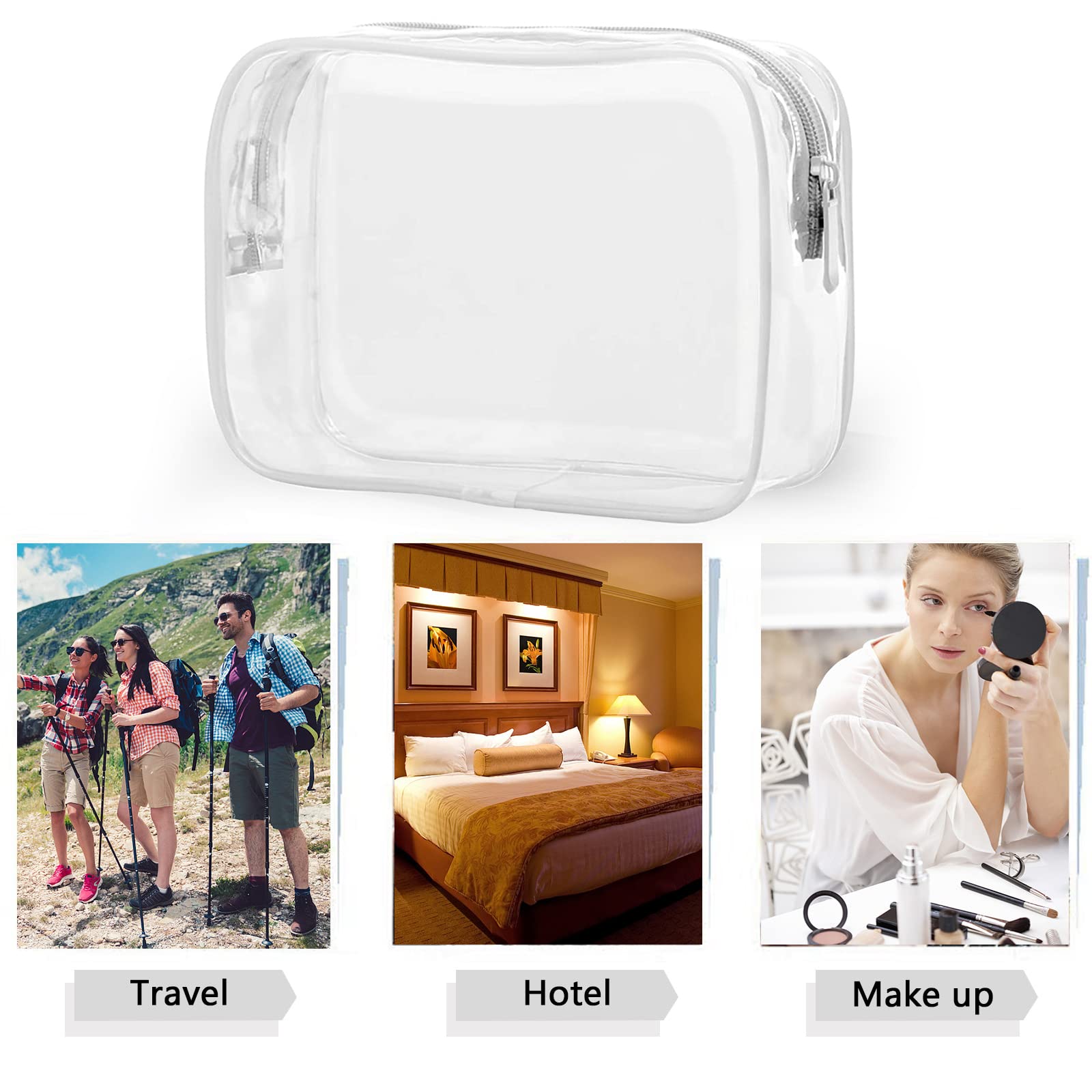 Tergy travel-friendly bathroom organization bag in white for daily use