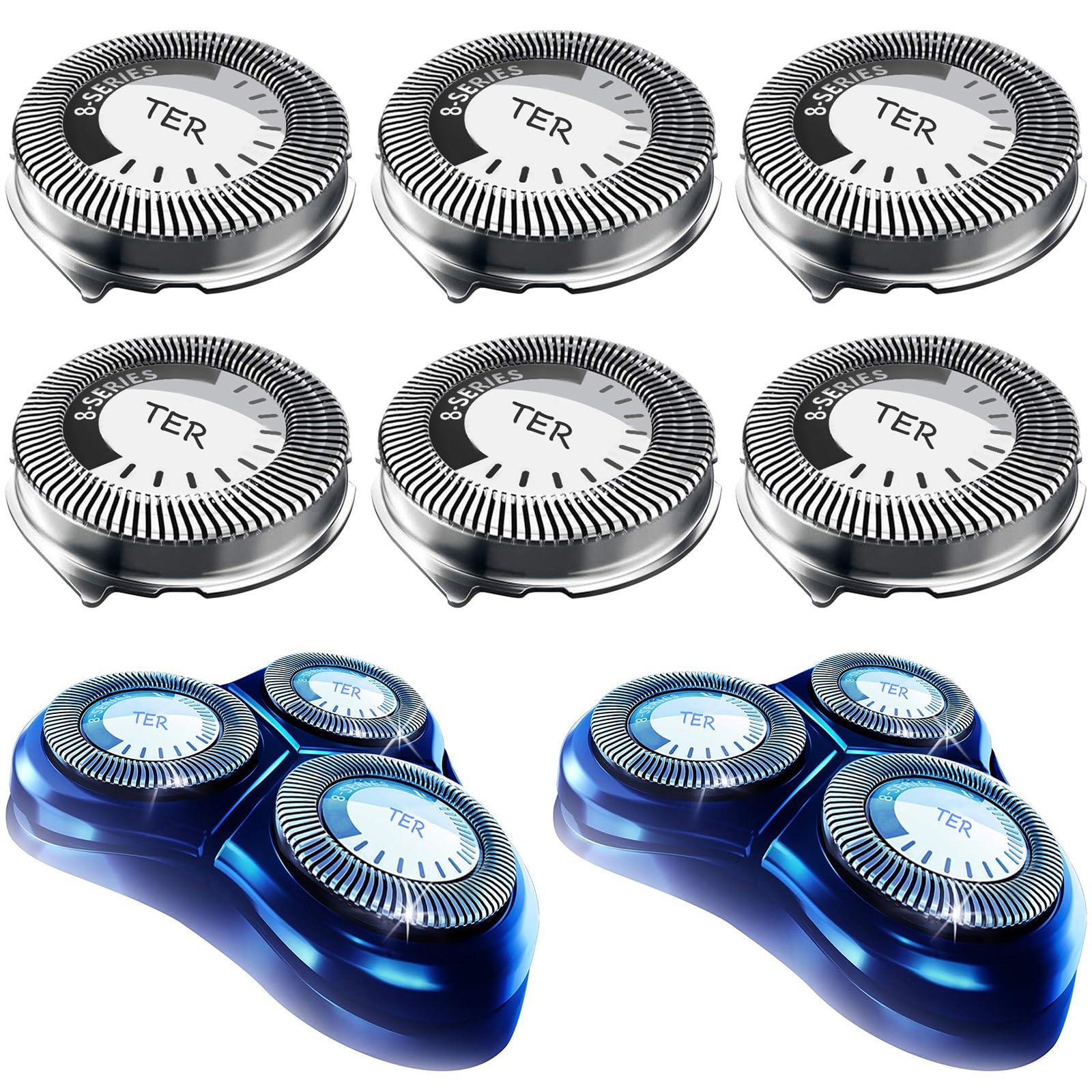 TERMATION HQ8 replacement heads pack provides a ready-to-use kit for refreshed shaving sessions.