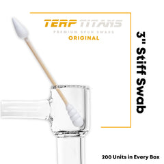 TerpTitans Original spiral-tip swabs maximize absorption for efficient cleaning.