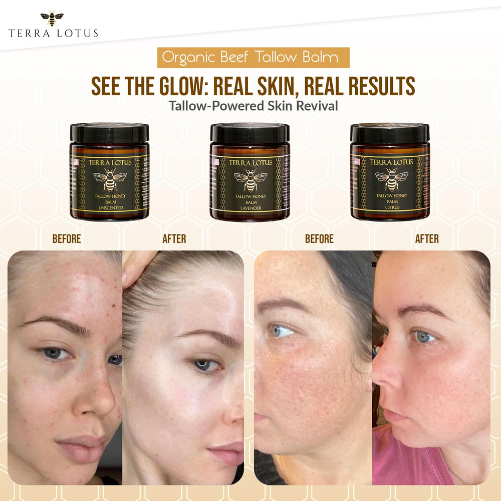 Terra Lotus balm warmed in hands shows non-greasy absorption and smooth spread.