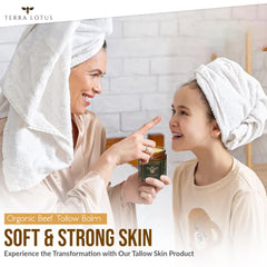 Terra Lotus ingredients highlight grass-fed tallow and olive oil for nutrient-rich moisture.
