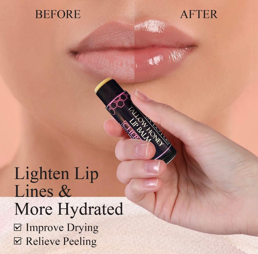 Terra Lotus lip balm application closeup demonstrating smooth lip coverage