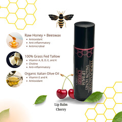 Terra Lotus lip balm five-pack tubes in use for on-the-go lip care