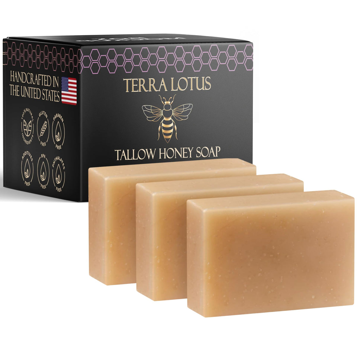 Terra Lotus organic-tallow-soap ingredients close-up showing skin-nourishing vitamins.