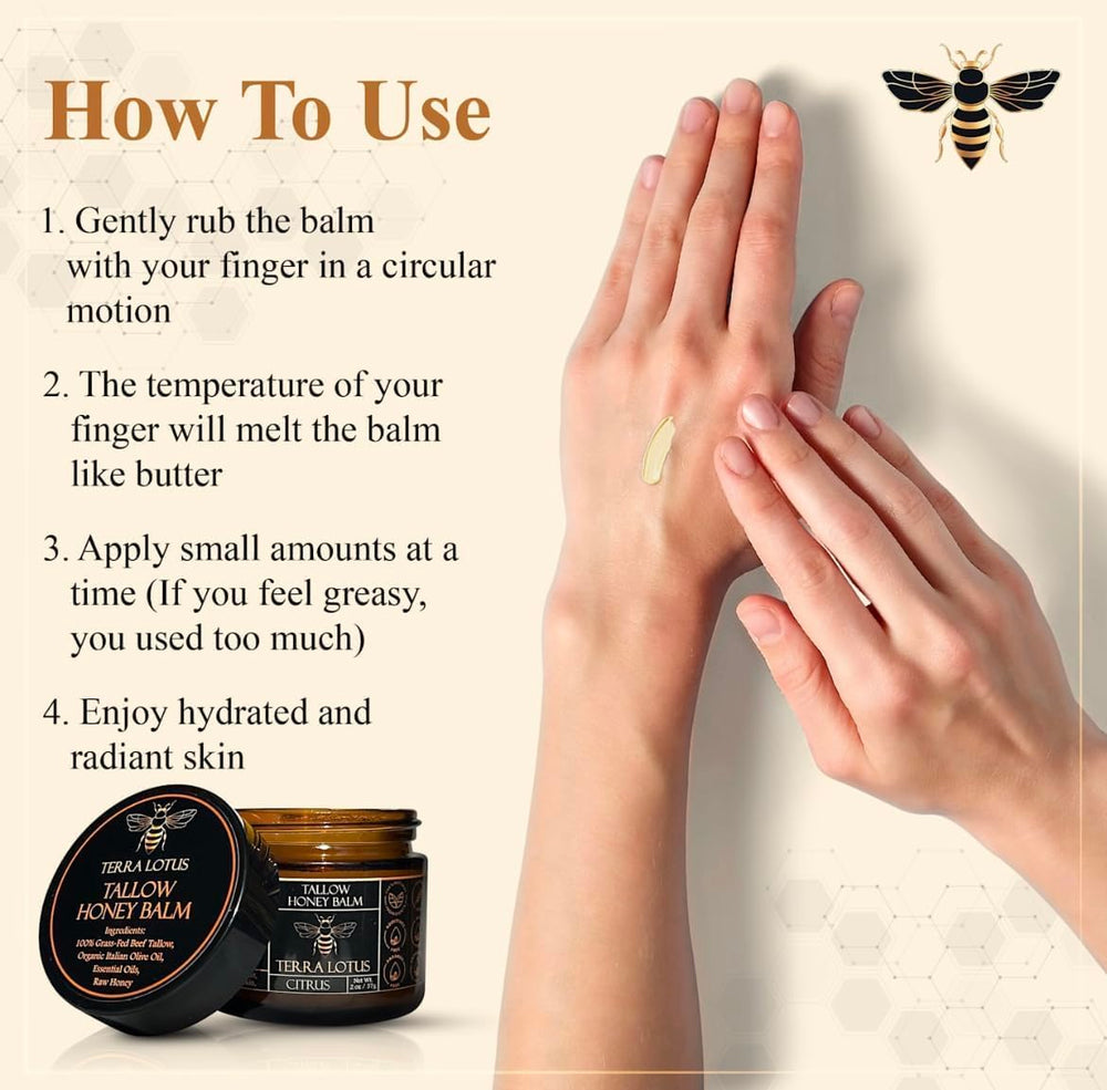 Terra Lotus unscented balm texture demonstrates non-greasy, silky absorption
