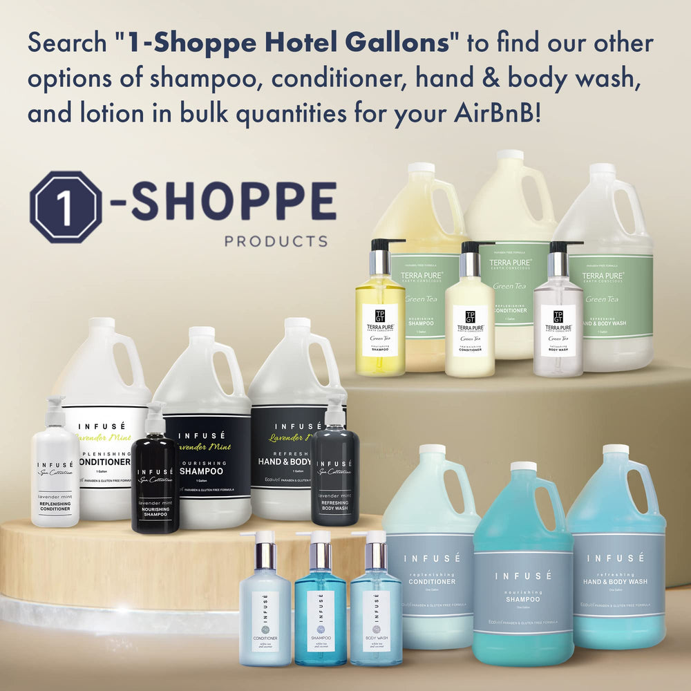 Terra Pure Ecobox hotel bathroom display conveys cohesive guest amenities.