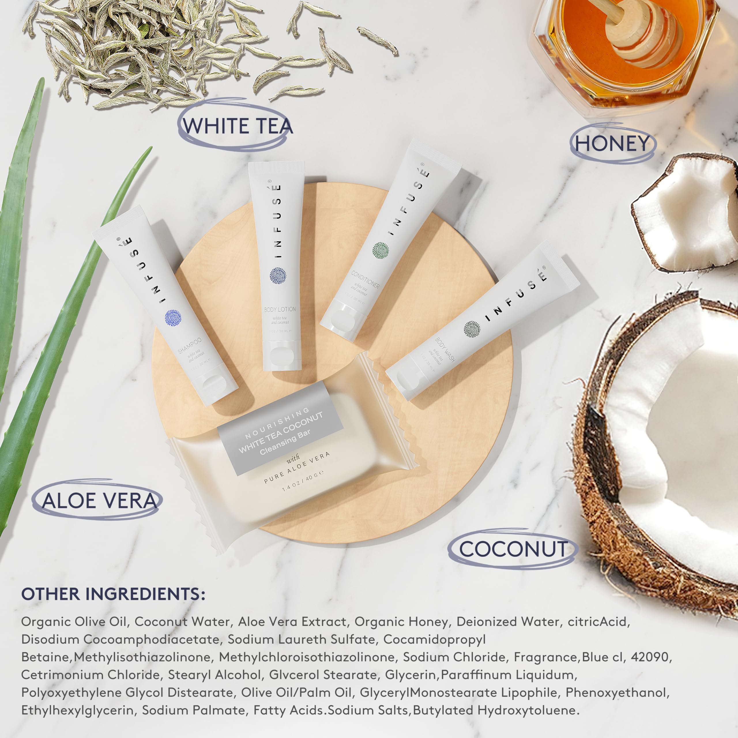 Terra Pure Infuse lotion tube highlighting moisturizing skin care for travelers.