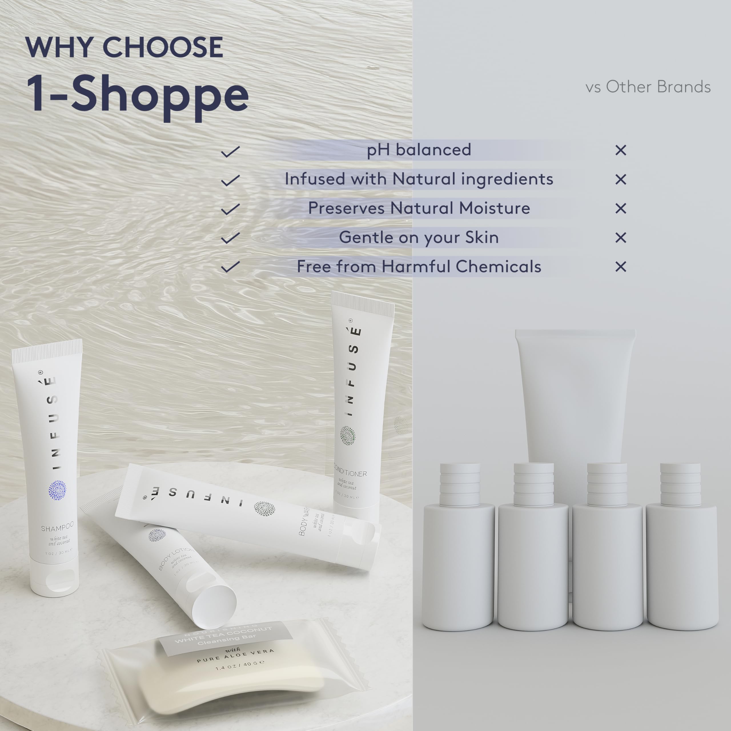 Terra Pure Infuse soap bar with natural aroma for hotel guest rooms.