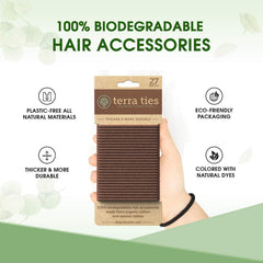 Terra Ties no-slip hair tie on a man bun, offering strong hold.