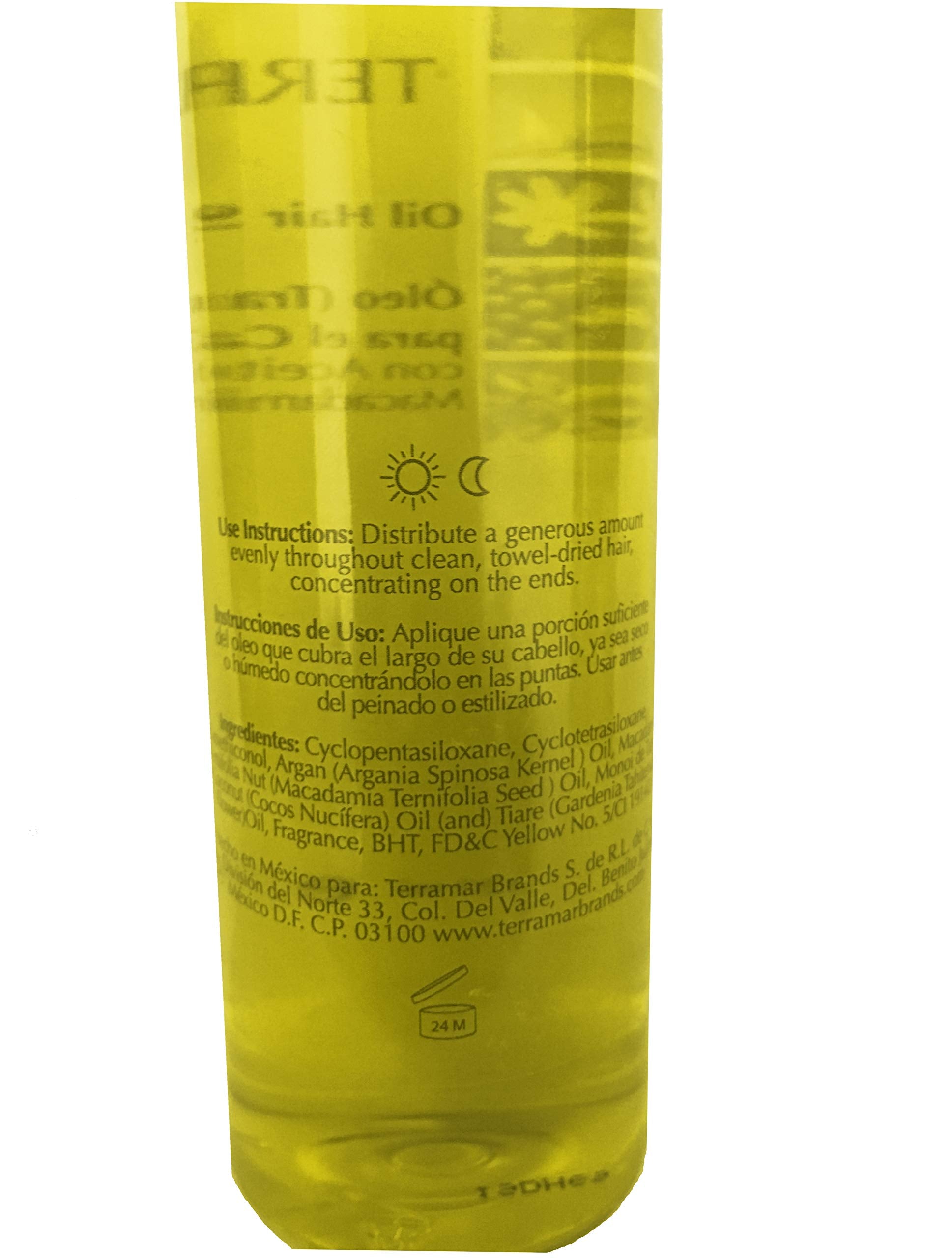Terramar Oleo heat-protection application shows styling shield against heat