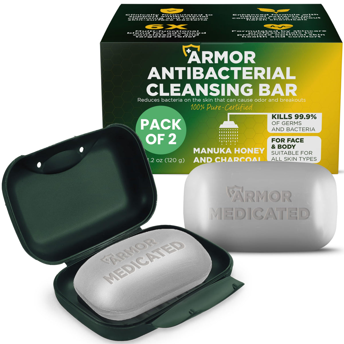 Terramed Just Think Comfort antibacterial soap 2-pack front showcases convenient value for daily hygiene routines.