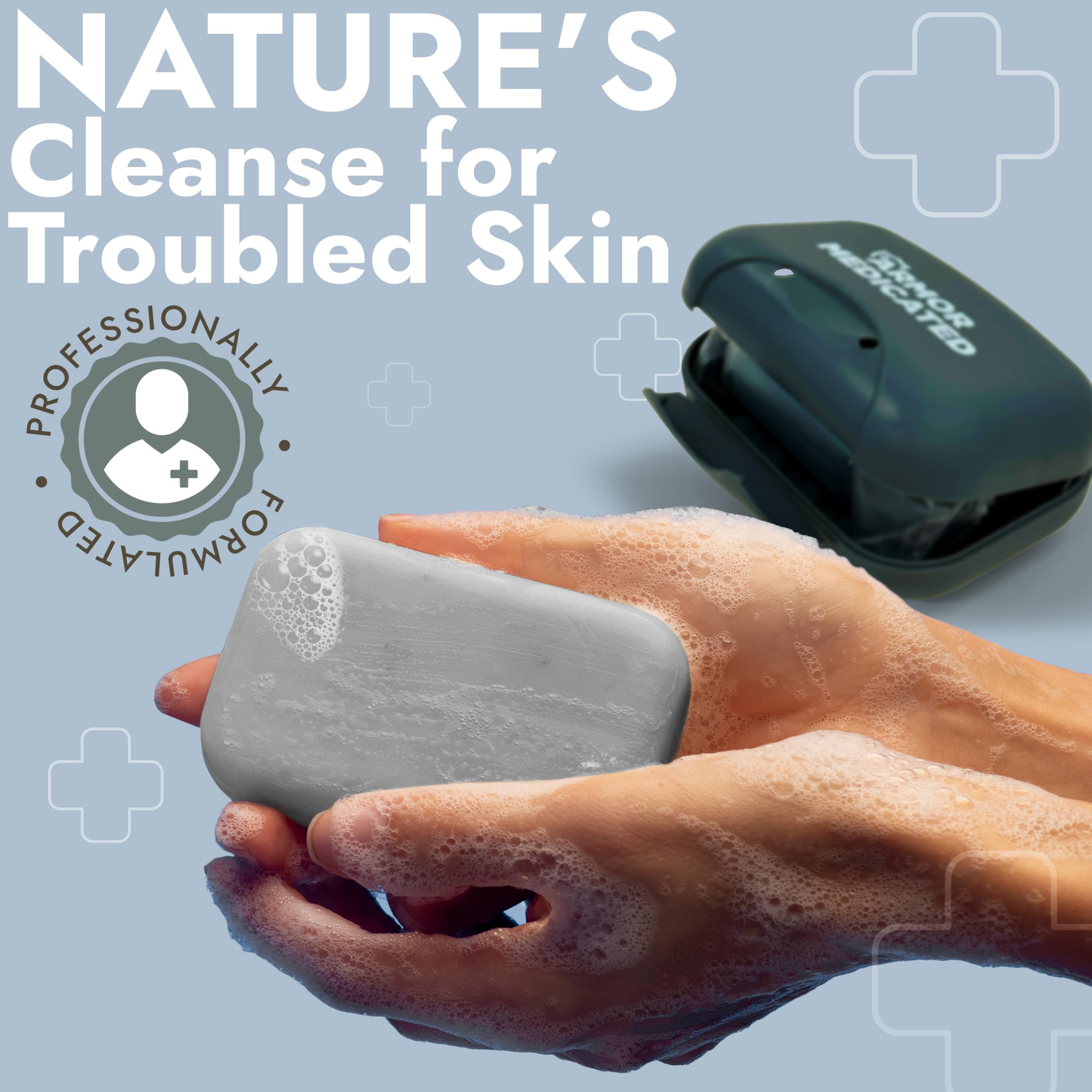 Terramed usage in bathroom scene suggests daily hand and body cleansing after workouts or errands.