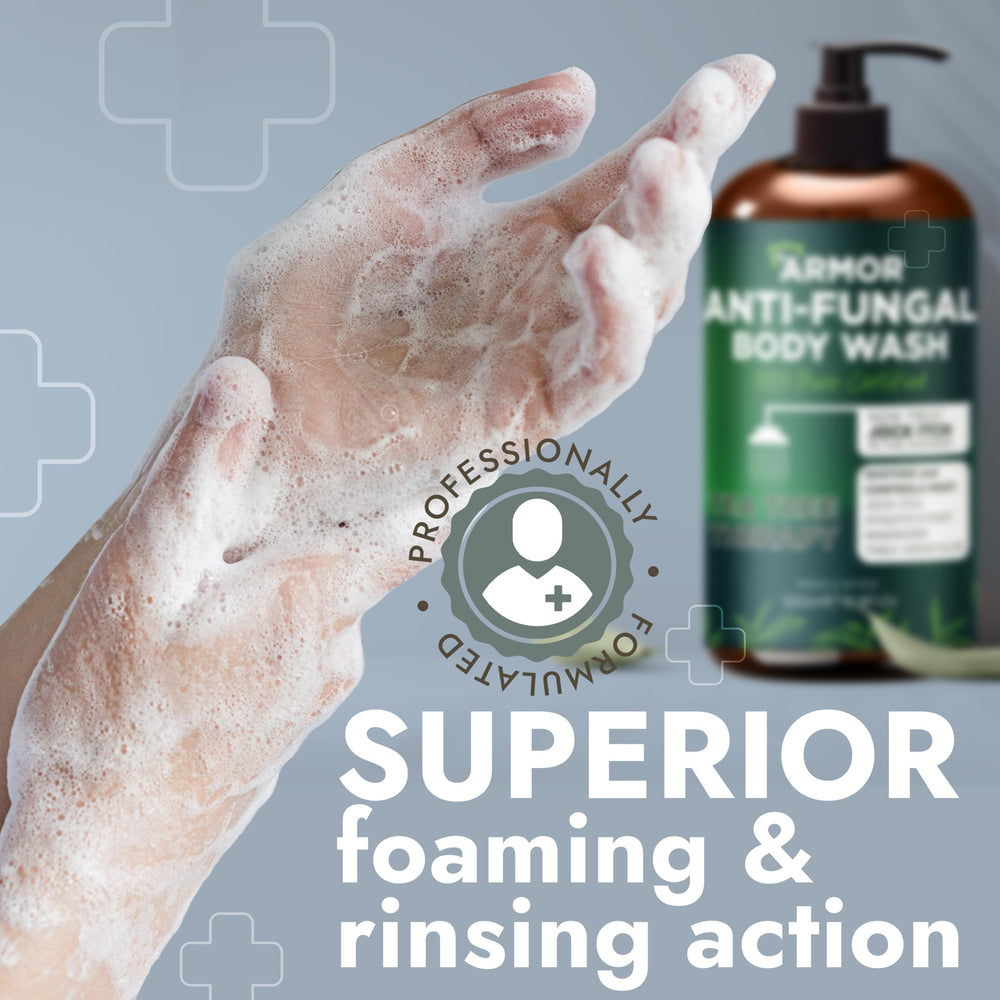 Terramed Just Think Comfort ringworm-focused shot suggests effective antifungal protection in daily routine.