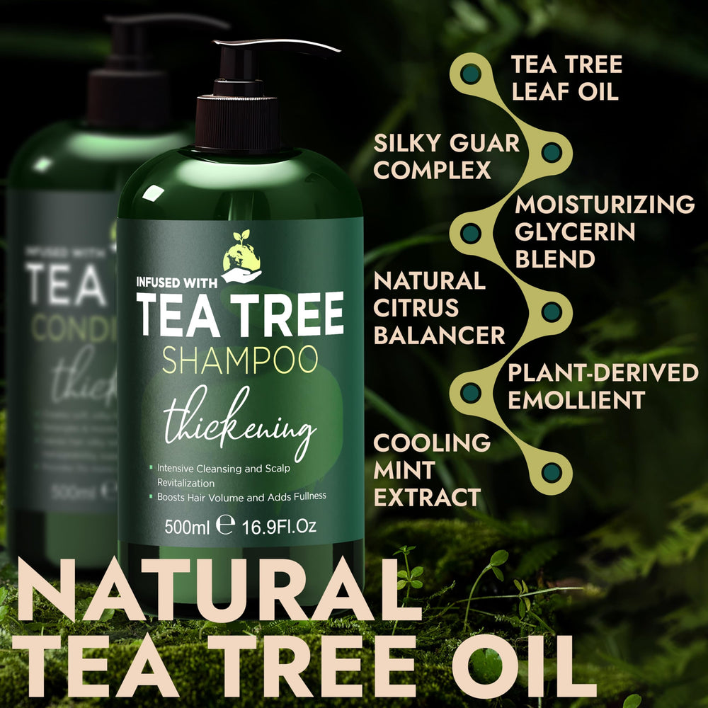 Terramed Just Think Comfort Tea Tree Conditioner bottle thickens thinning hair