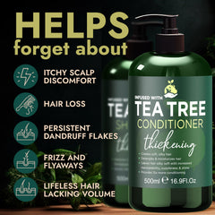 Terramed Just Think Comfort Tea Tree Shampoo lather cleanses while reducing dandruff