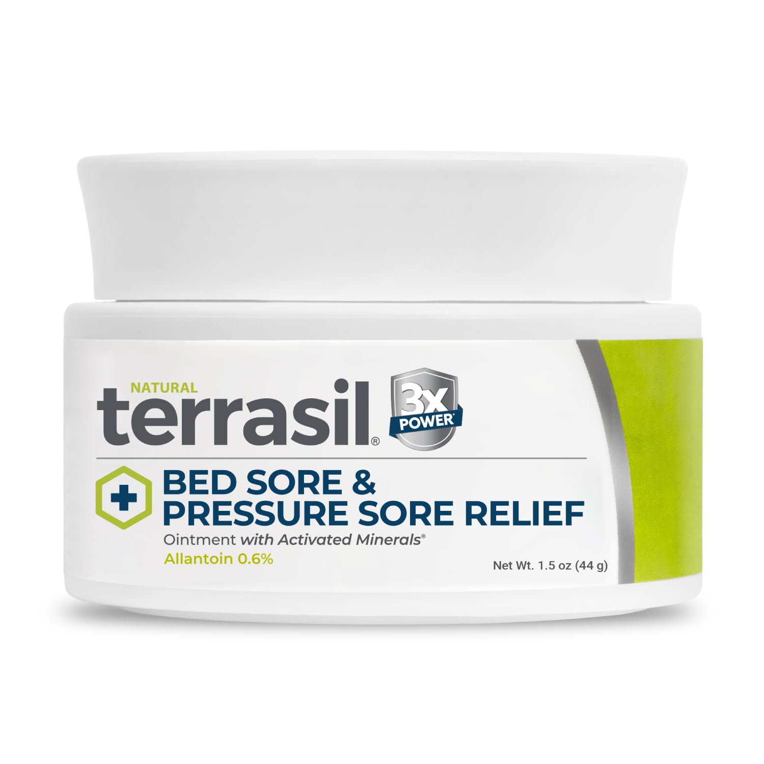 Terrasil bedsores cream jar showing product for soothing care and barrier protection