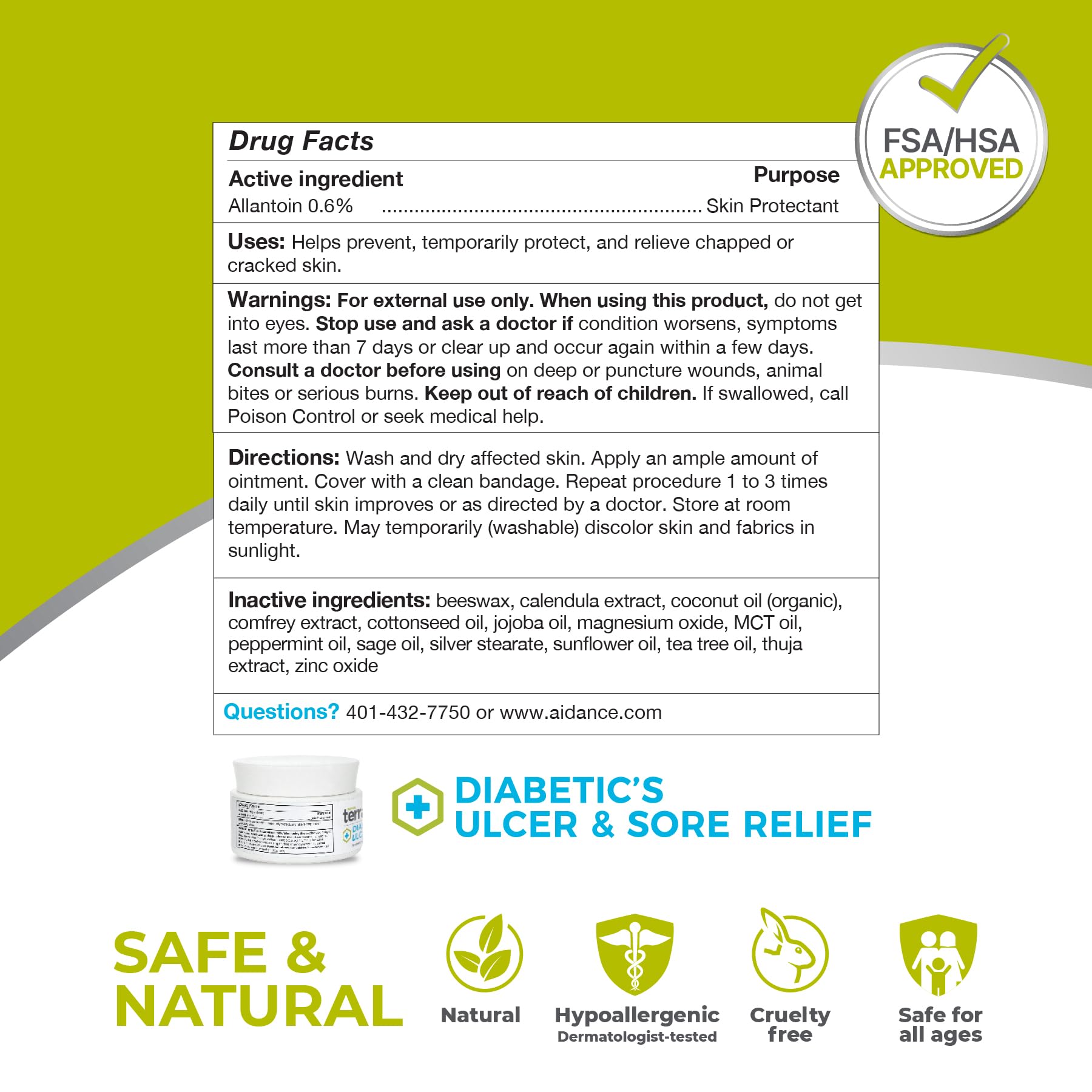 Terrasil FSA/HSA approved label on packaging.