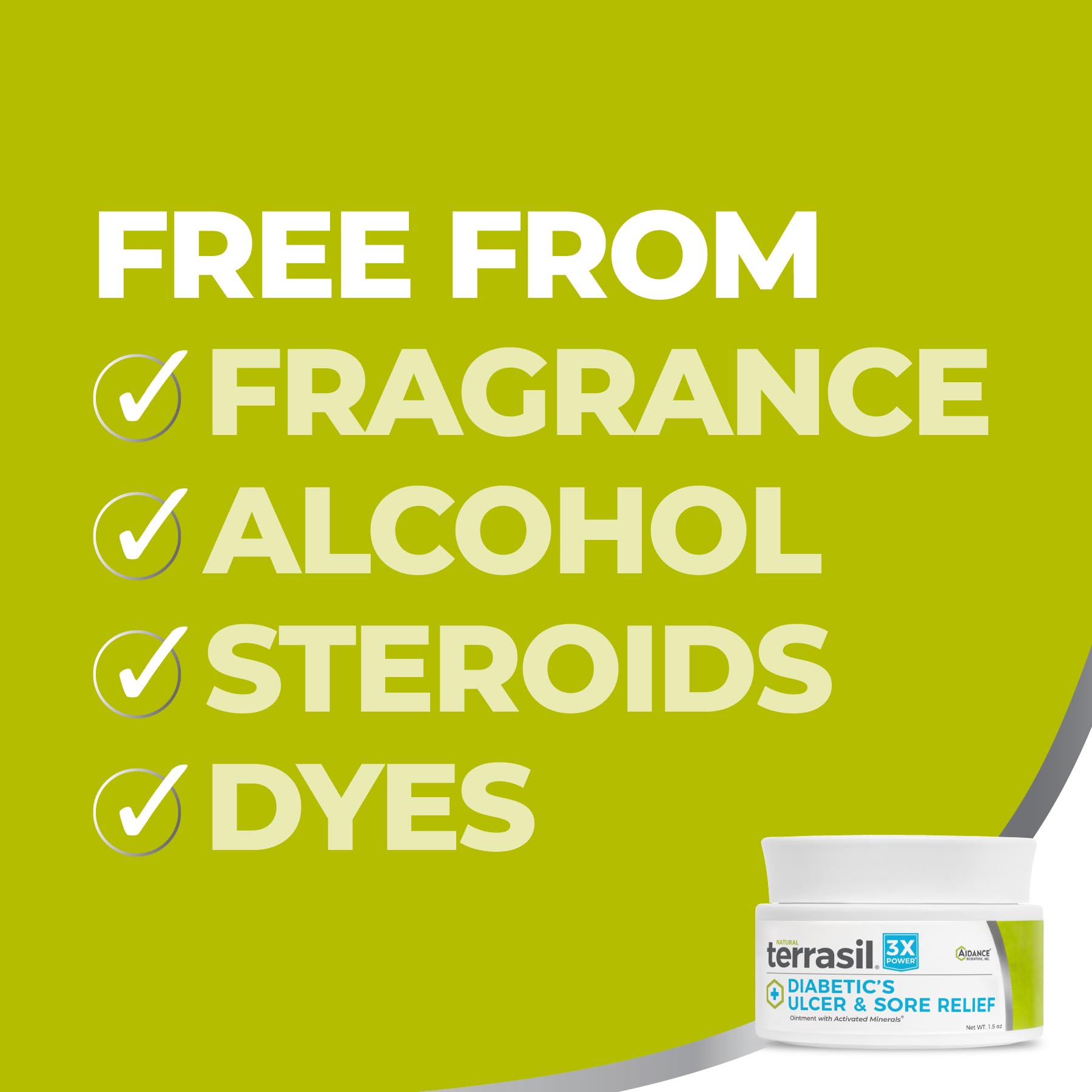 Terrasil natural ingredients free of parabens for sensitive skin.