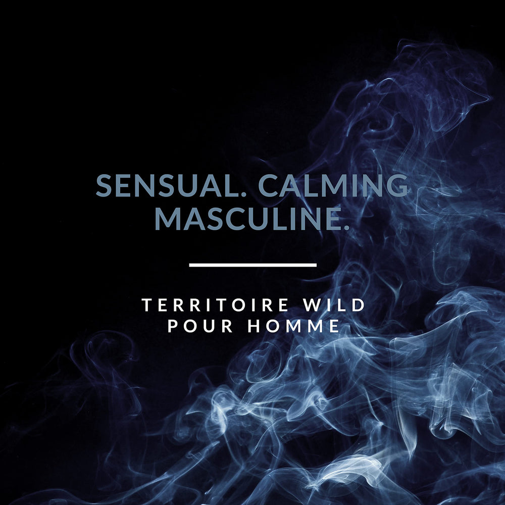 Territoire Wild bottle label closeup emphasizes premium design and lasting impression.