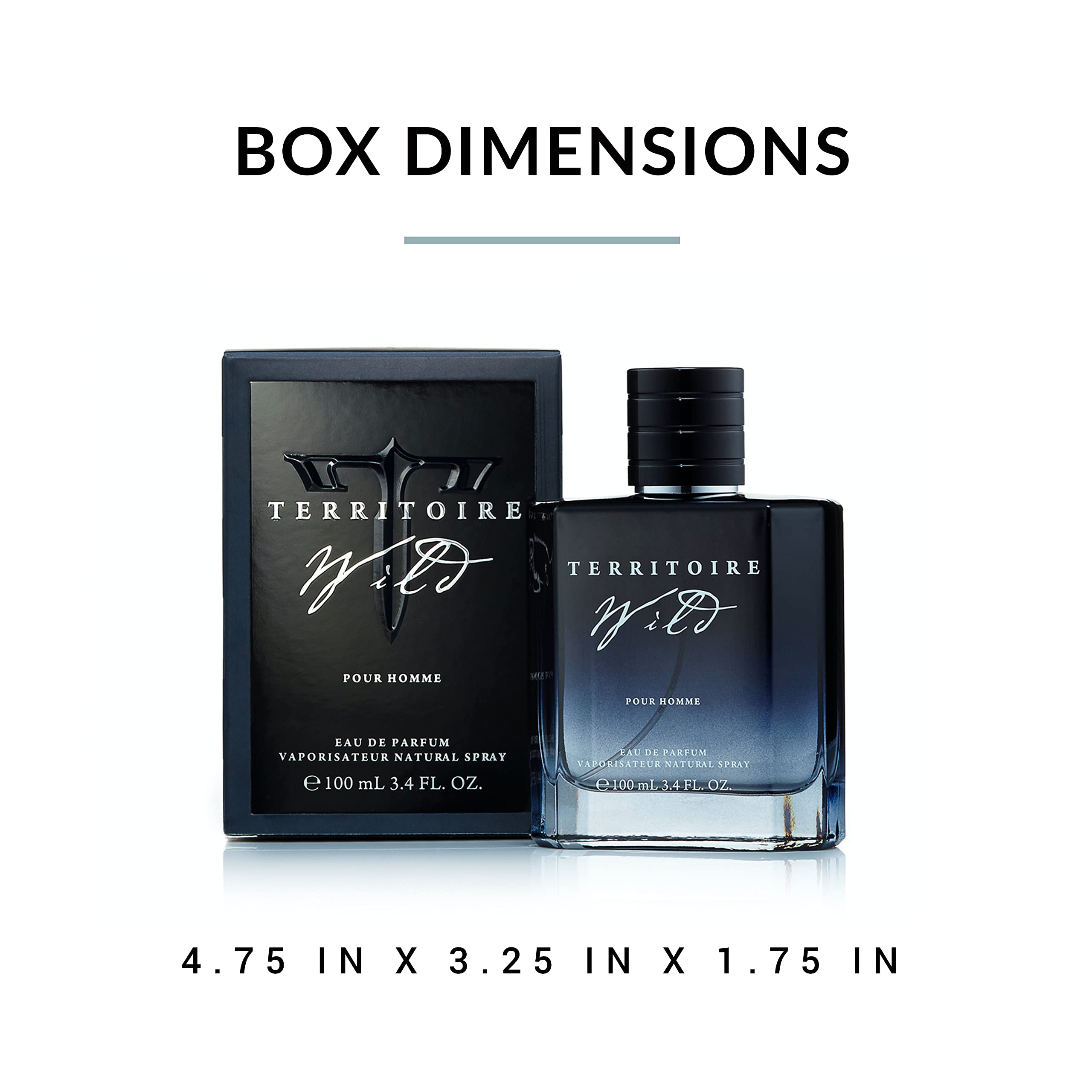 Territoire Wild packaging display showcases rugged elegance for gifting and self-care.