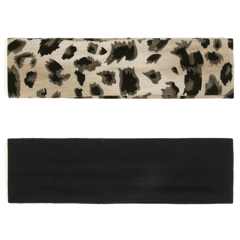 TERSE gray headband provides subtle style and secure fit for yoga.