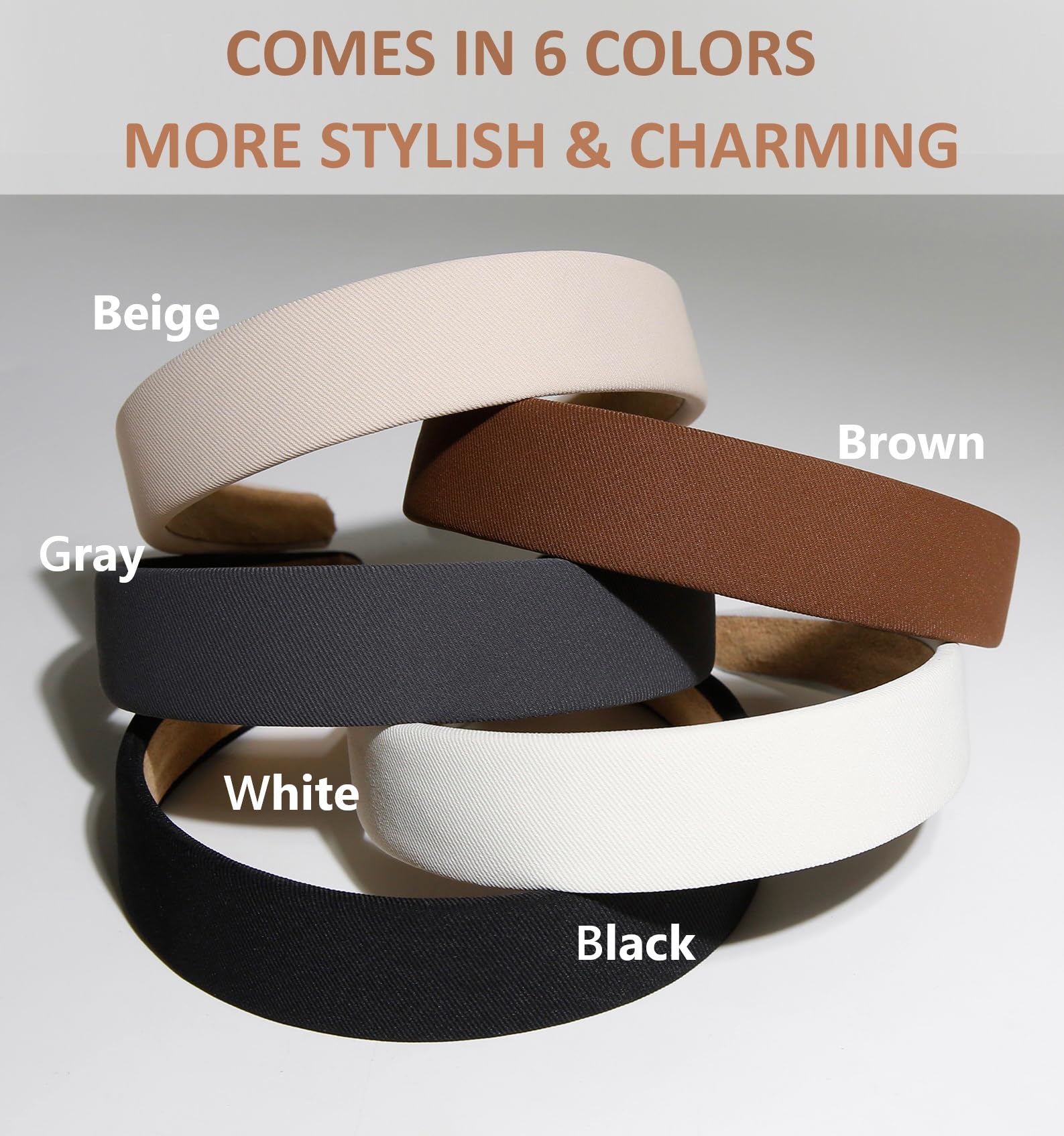 TERSE headbands 6-shades-collection: versatile colors for daily outfits.