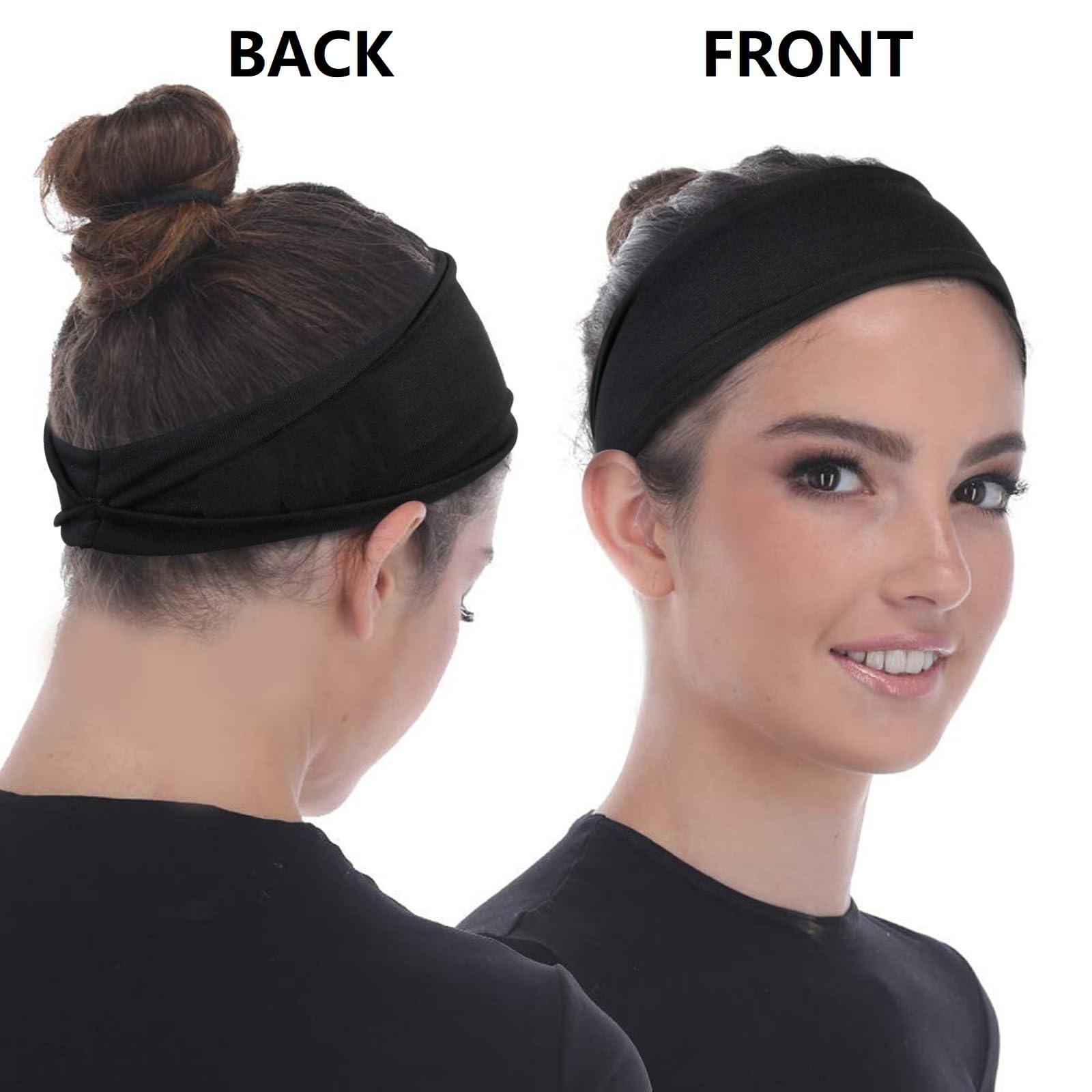 TERSE headbands styled with outfits demonstrate versatile fashion and face-framing everyday use.
