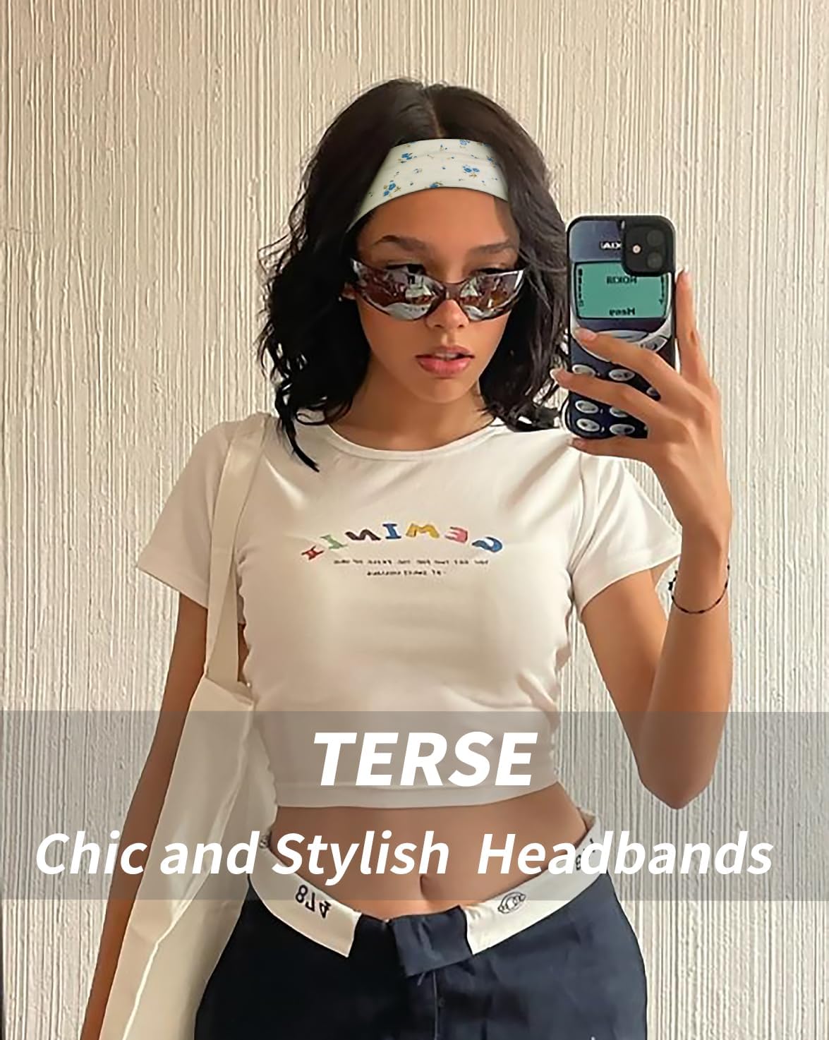 TERSE striped headband fashion accessory complements daily outfits.