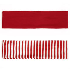 TERSE green striped headband keeps hair back during activity with non-slip grip