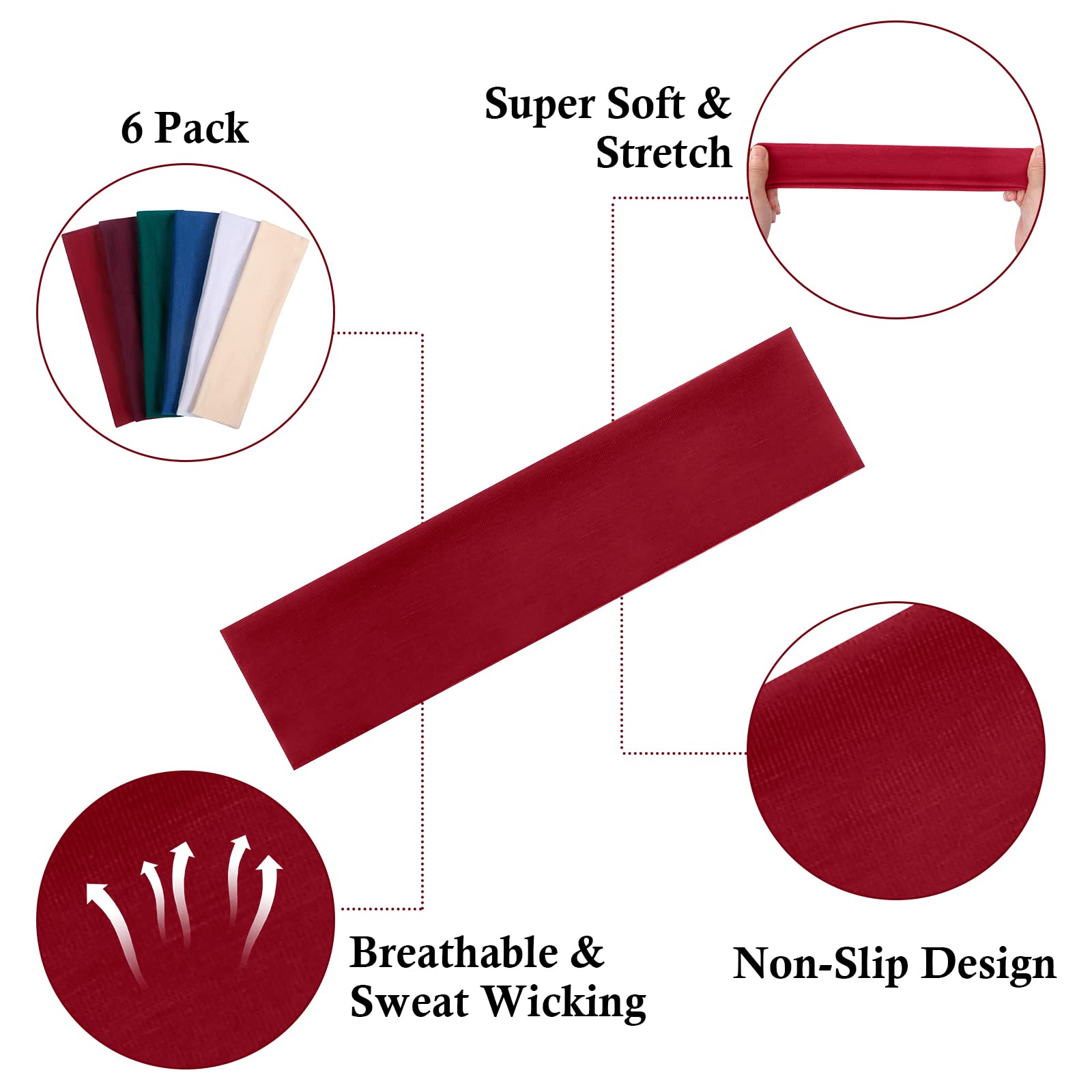 TERSE women's headbands color varieties showing multiple hues to match outfits.