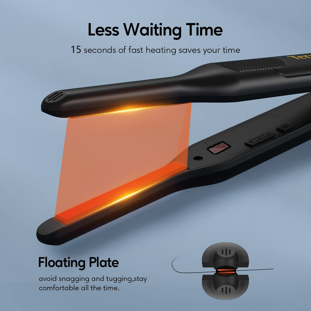 Terviiix Mini Flat Iron with dual voltage and travel pouch for global use.